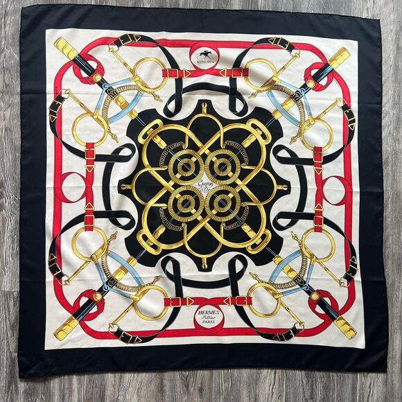 Hermes Eperon D'Or Forever Silk Scarf 90 - Picture 1 of 8
